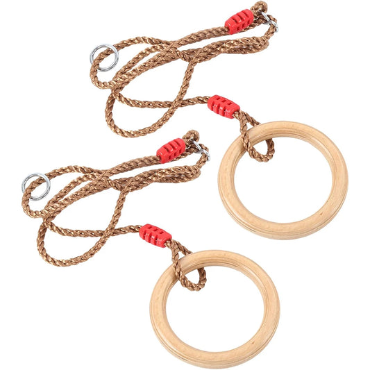 Wooden Gymnastics Swing, Wooden Swing Wooden with Rope with 2 X Wooden Swing