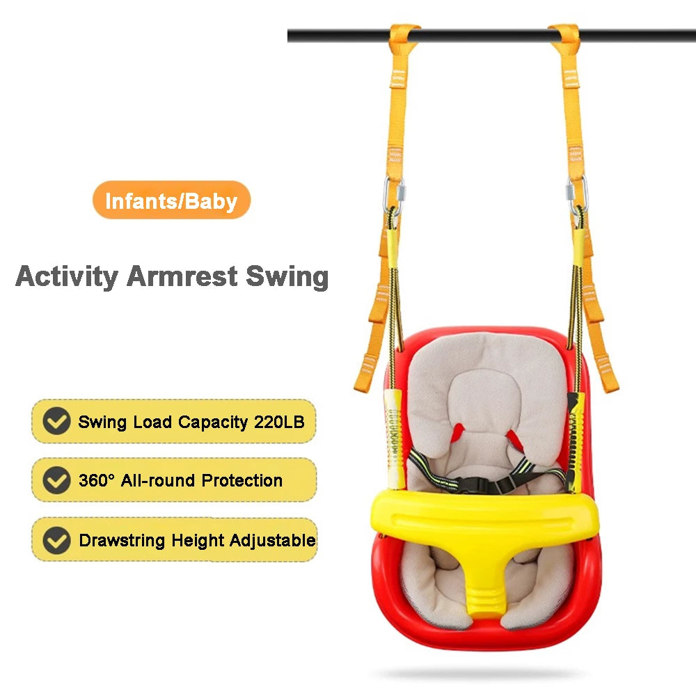 Indoor 2 in 1 Baby Swing Seat -  Red Upgraded