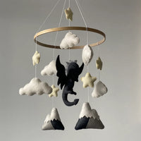 Dragon mobile Baby mobileCloud mobile nursery Felt Baby mobile Girl/ star mobile baby boy Crib mobile woodland mobile fairy mobile