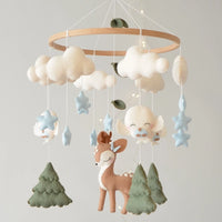 Deer baby mobile boy Baby shower gift Woodland baby mobile