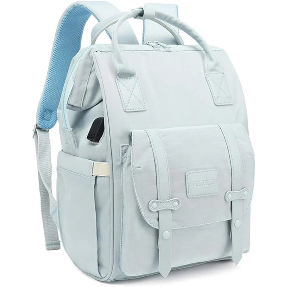 Baby Diaper Bag with USB Charging Port, Multifunctional Travel Diaper Backpack, Large Capacity Stroller Organizer Backpack with Insulated Pouch