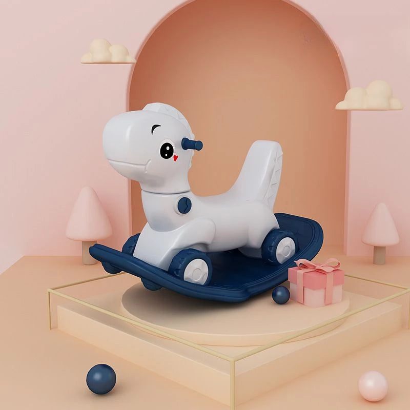3 in 1 Rocking Horse for Toddlers 1-6 Years, Baby Rocking Horse with Detachable Balance Board
