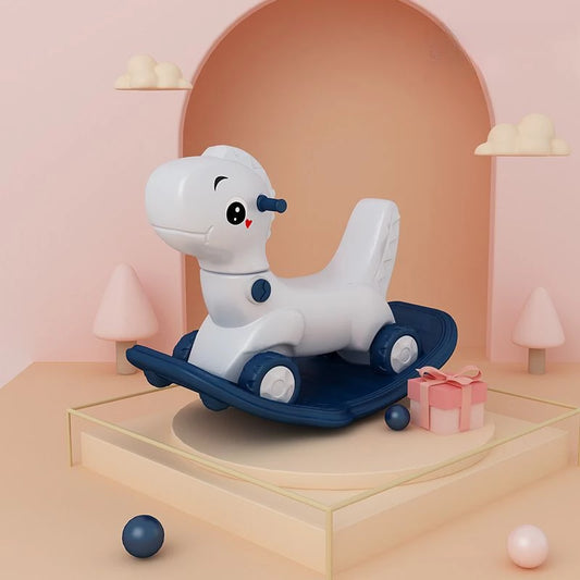3 in 1 Rocking Horse for Toddlers 1-6 Years, Baby Rocking Horse with Detachable Balance Board