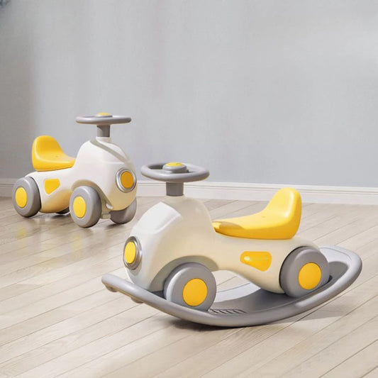 4 in 1 Baby Rocking Horse for Toddlers 1-3 Years,Rocking Horse with Detachable Balance Board and 4 Smooth Wheels