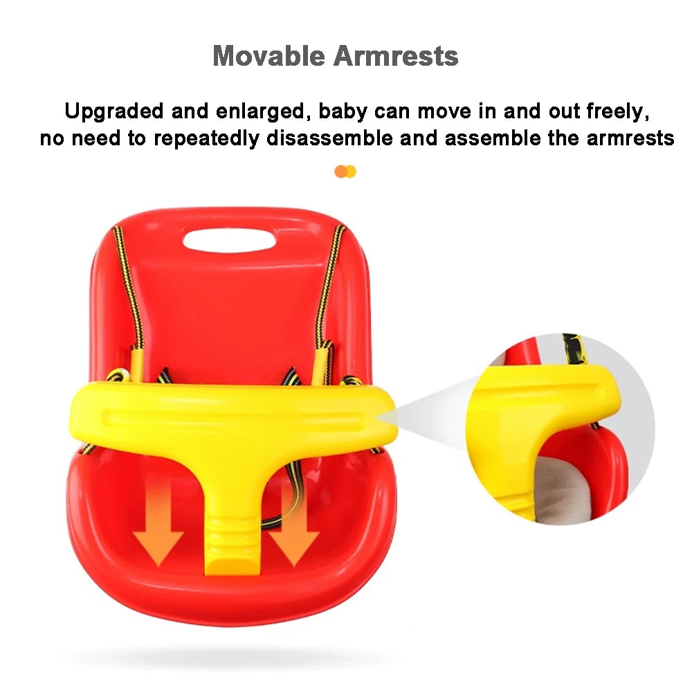 Indoor 2 in 1 Baby Swing Seat -  Red Upgraded