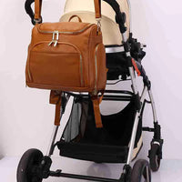 Luxury Compact Vegan Leather Diaper Bag