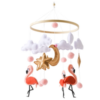 Flamingo Handmade Baby Mobile Wooden Bed Bell