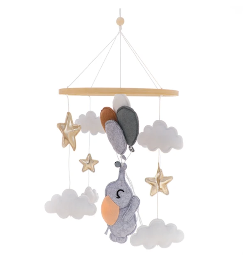 Flamingo Handmade Baby Mobile Wooden Bed Bell