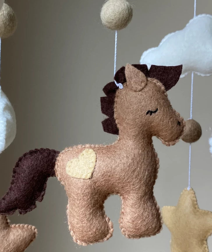 Horse Baby mobile neutral nursery cowboy mobile western nursery crib mobile