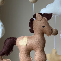 Horse Baby mobile neutral nursery cowboy mobile western nursery crib mobile