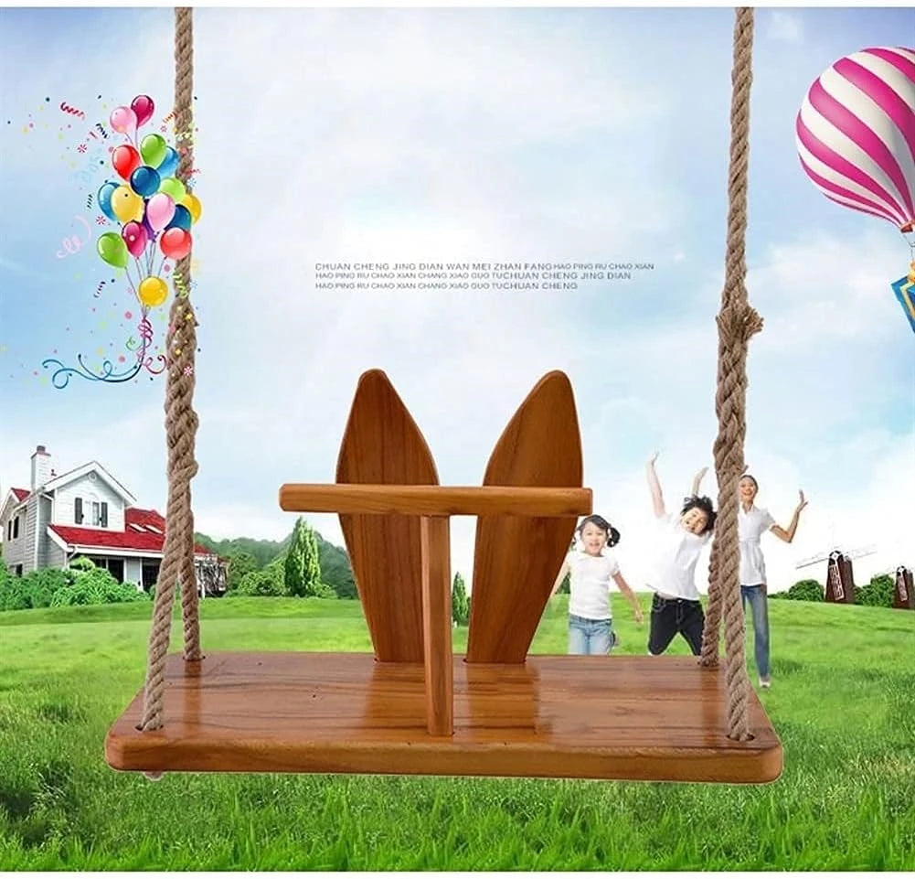 Swing Solid Wood Swing Single/Double Hanging Wooden Tree Swings for Adult Kids Children