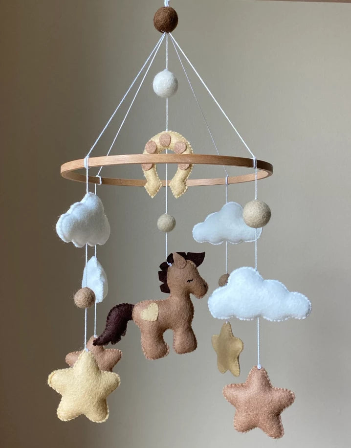 Horse Baby mobile neutral nursery cowboy mobile western nursery crib mobile