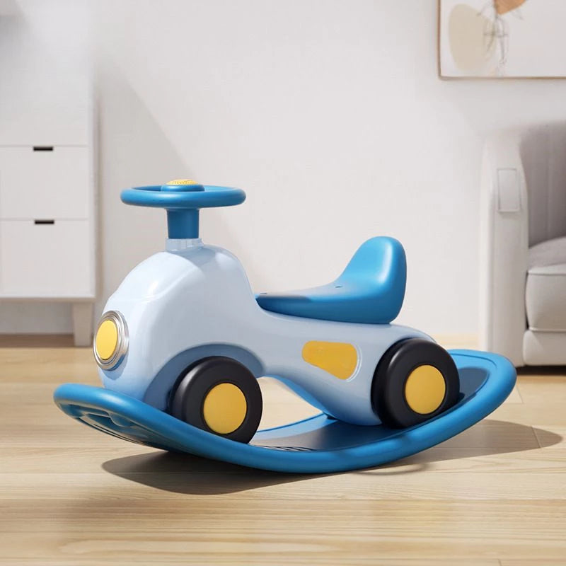 4 in 1 Baby Rocking Horse for Toddlers 1-3 Years,Rocking Horse with Detachable Balance Board and 4 Smooth Wheels