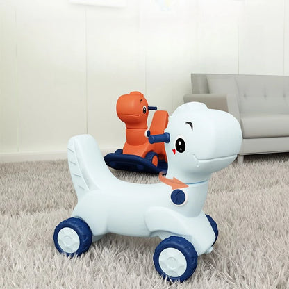 3 in 1 Rocking Horse for Toddlers 1-6 Years, Baby Rocking Horse with Detachable Balance Board