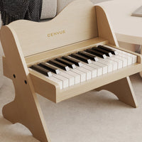 Childs Piano Keyboard 25 Keys Digital Piano for Kids Mini Piano Wood Toy for Toddlers