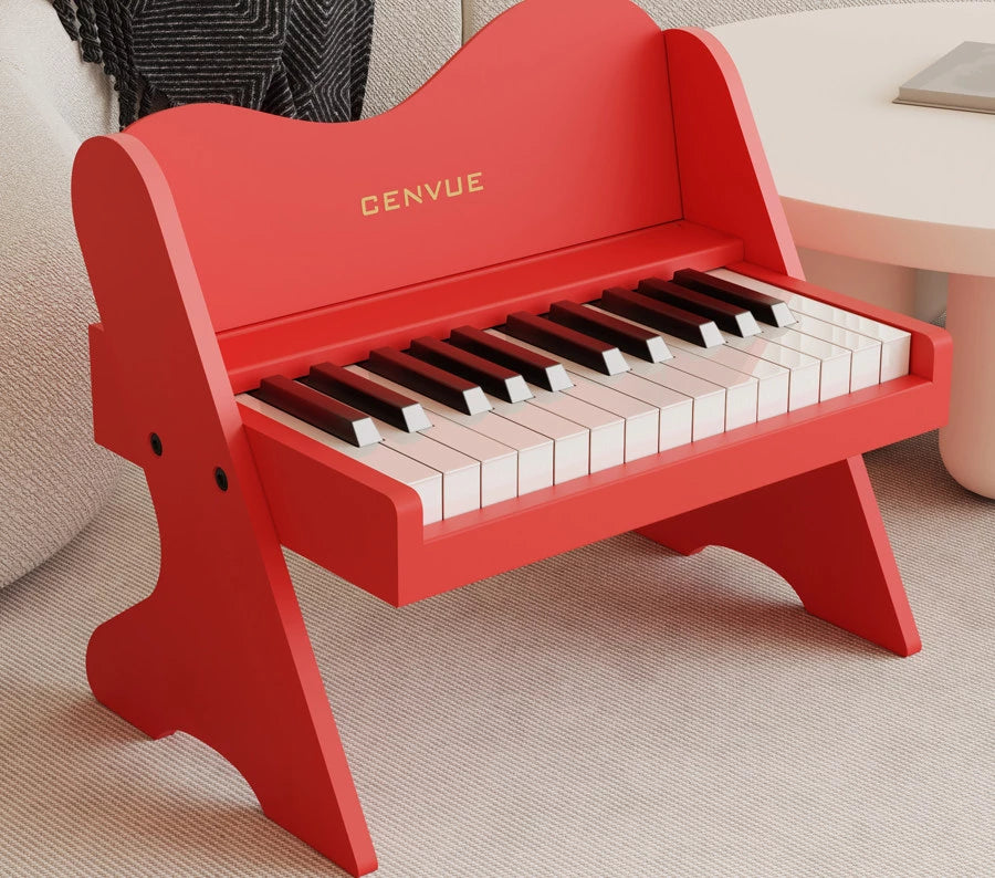 Childs Piano Keyboard 25 Keys Digital Piano for Kids Mini Piano Wood Toy for Toddlers