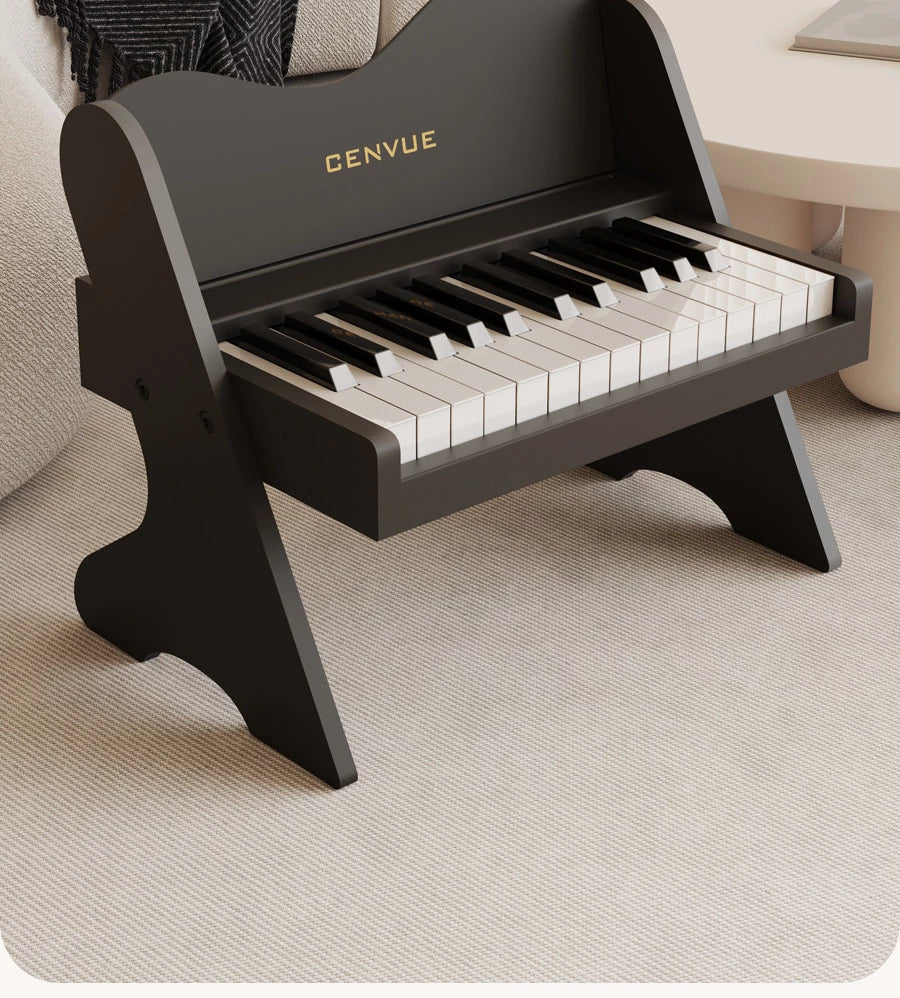 Childs Piano Keyboard 25 Keys Digital Piano for Kids Mini Piano Wood Toy for Toddlers