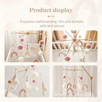 Rainbow Tassel Wooden Baby Mobile.
