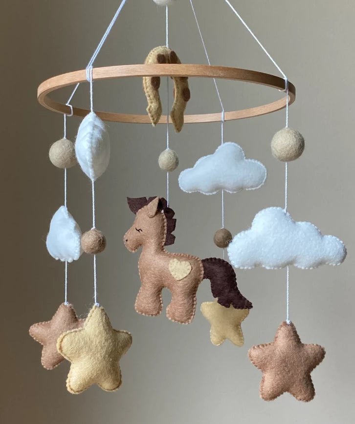 Horse Baby mobile neutral nursery cowboy mobile western nursery crib mobile