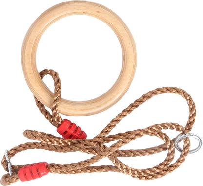 Wooden Gymnastics Swing, Wooden Swing Wooden with Rope with 2 X Wooden Swing