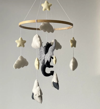 Dragon mobile Baby mobileCloud mobile nursery Felt Baby mobile Girl/ star mobile baby boy Crib mobile woodland mobile fairy mobile