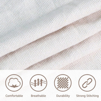 Hammock Chair Swing Chair 2 Seat Cushions Included,Strong Webbing Straps and Hooks for Easy Hanging Soft Cotton Weave Hanging Chair Side Pocket Indoor Outdoor