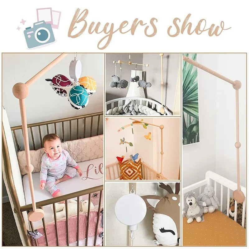Wooden Hanging for Baby Bed Bell  Mobile Rattles
