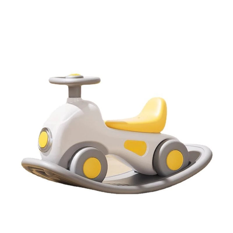 4 in 1 Baby Rocking Horse for Toddlers 1-3 Years,Rocking Horse with Detachable Balance Board and 4 Smooth Wheels