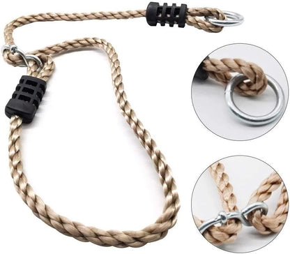 2-Pack Outdoor Swing Rope - Heavy Duty Adjustable Nylon, Supports up to 100kg, Ideal for Hammock Chairs & Patio Swings - Durable Metal Attachments, Outdoor-Ready