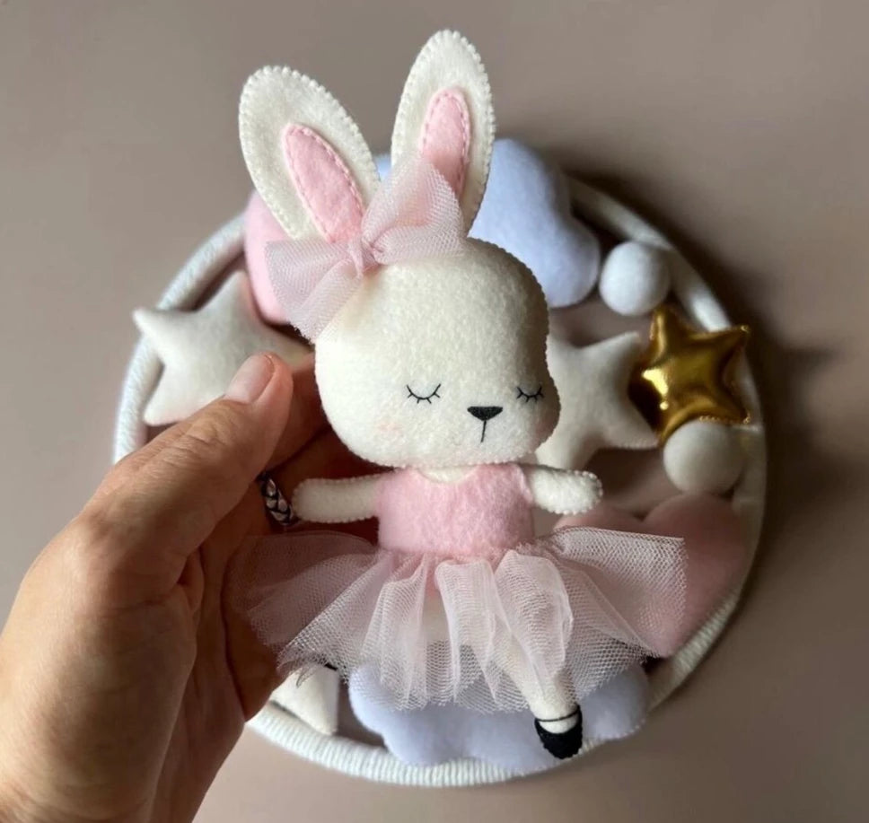 Bunny Baby Mobile Baby Girl Nursery Decor Ballerina Rabbit