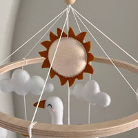 Farm animal baby crib mobile, baby mobile with farm animals goose cow horse chicken, neutral baby mobile, woodland nursery decor