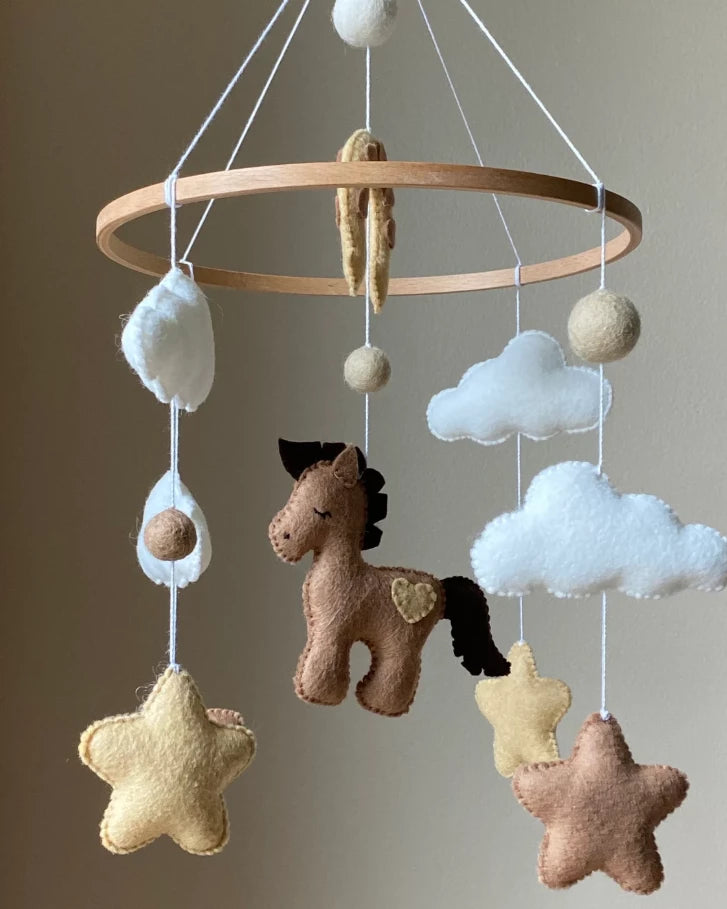 Horse Baby mobile neutral nursery cowboy mobile western nursery crib mobile