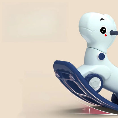 3 in 1 Rocking Horse for Toddlers 1-6 Years, Baby Rocking Horse with Detachable Balance Board