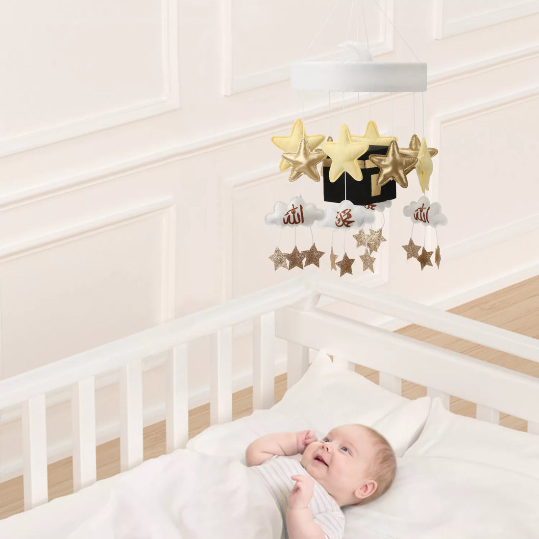 Muslim baby crib mobile Islamic Quran Mobile Nursery Decor Kaaba Baby Mobile