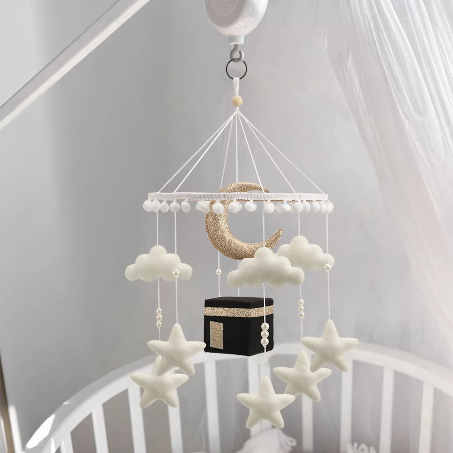 Kaaba Baby Mobile Islamic cot mobile Quran recitating Muslim baby mobile