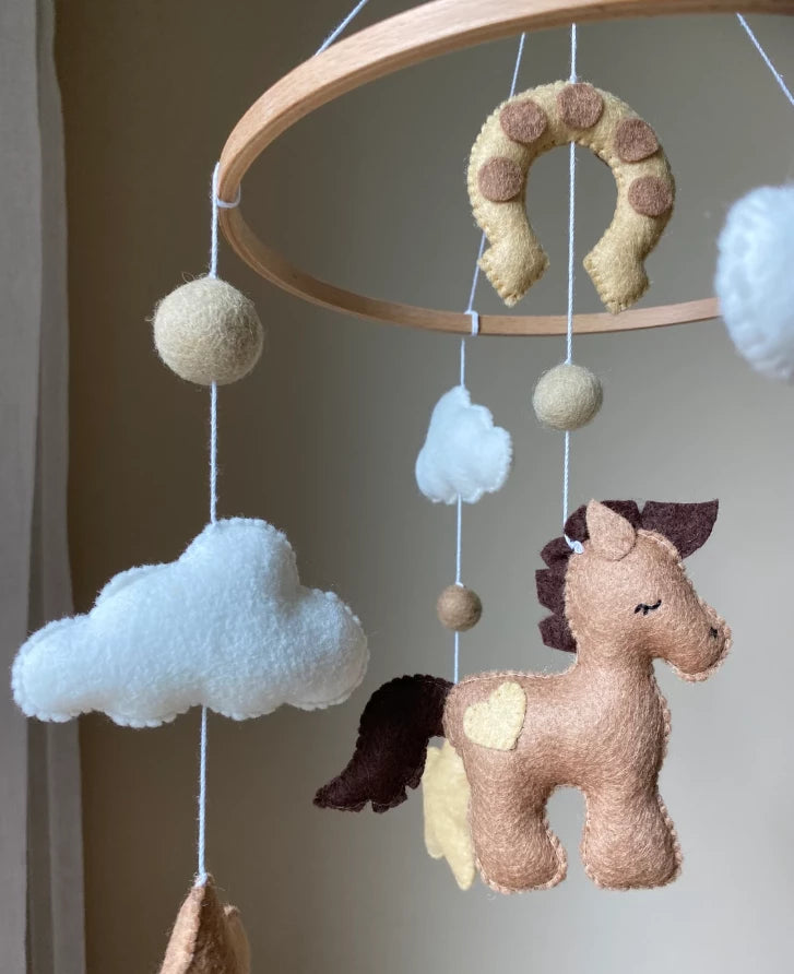 Horse Baby mobile neutral nursery cowboy mobile western nursery crib mobile