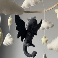 Dragon mobile Baby mobileCloud mobile nursery Felt Baby mobile Girl/ star mobile baby boy Crib mobile woodland mobile fairy mobile