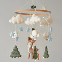 Deer baby mobile boy Baby shower gift Woodland baby mobile