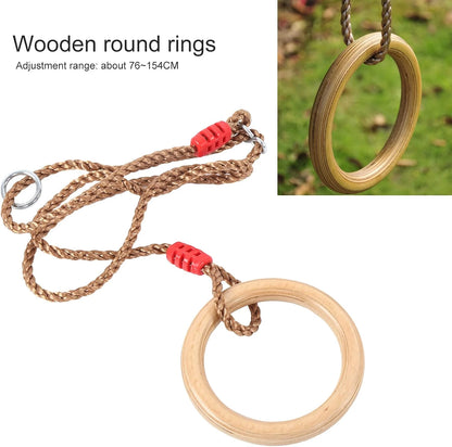 Wooden Gymnastics Swing, Wooden Swing Wooden with Rope with 2 X Wooden Swing