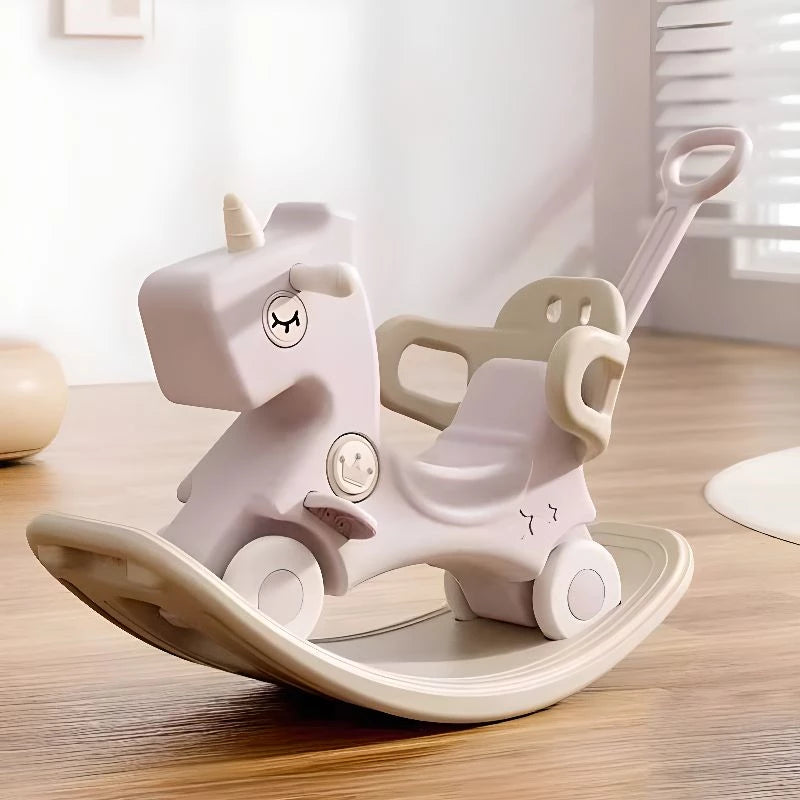 4 in 1 Rocking Horse for Toddlers 1-3 Years Old, Baby Rocking Toy Fun Birthday Gift for 1+ Kids, Ride on Toy