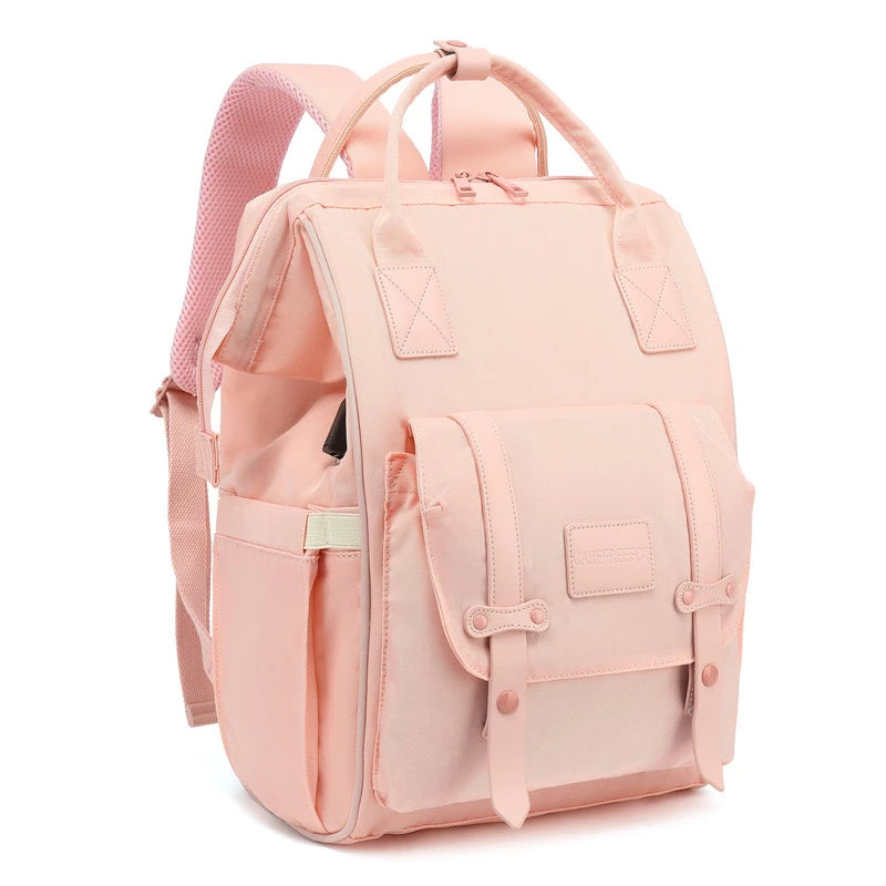 Baby Diaper Bag with USB Charging Port, Multifunctional Travel Diaper Backpack, Large Capacity Stroller Organizer Backpack with Insulated Pouch