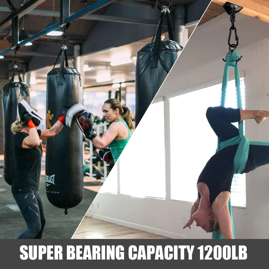 Hammock Hanging Kit, 1000 lb Capacity Heavy Duty 360° Rotate Swing Hangers Suspension Hooks for Swing, Chair, Yoga, Multiple Indoor Outdoor Gym