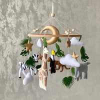 Safari baby mobile for nursery, crib mobile, Africa realistic animals, Baby mobile girl, boy mobile, ceiling mobile, newborn shower gift.