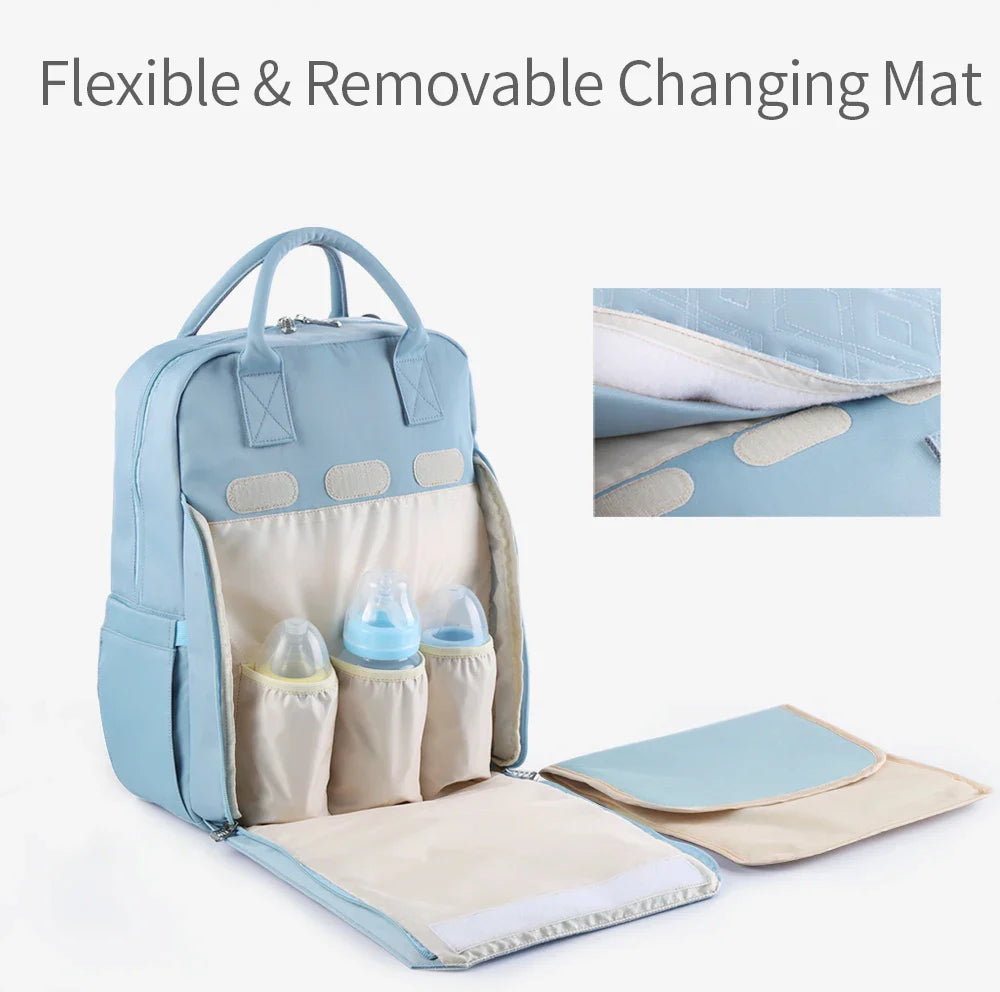 Multifunctional Waterproof Baby Diaper Backpack – Large Capacity Nappy Bag for Mums & Dads