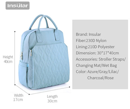 Multifunctional Waterproof Baby Diaper Backpack – Large Capacity Nappy Bag for Mums & Dads