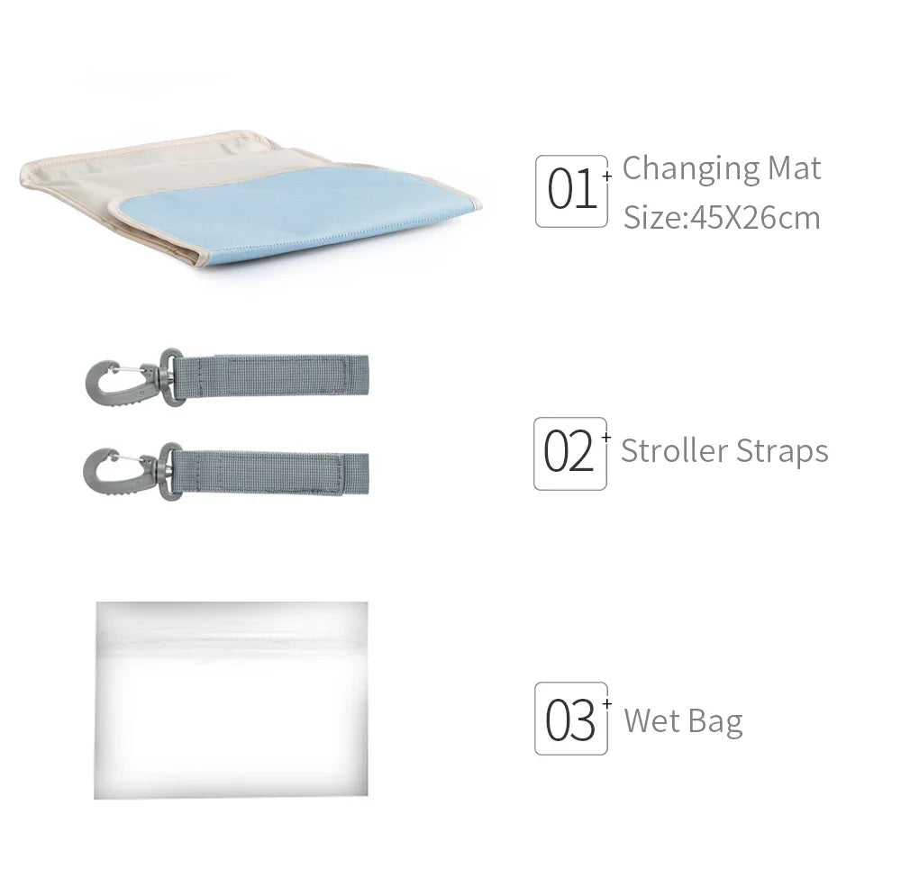 Multifunctional Waterproof Baby Diaper Backpack – Large Capacity Nappy Bag for Mums & Dads