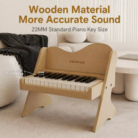 Childs Piano Keyboard 25 Keys Digital Piano for Kids Mini Piano Wood Toy for Toddlers