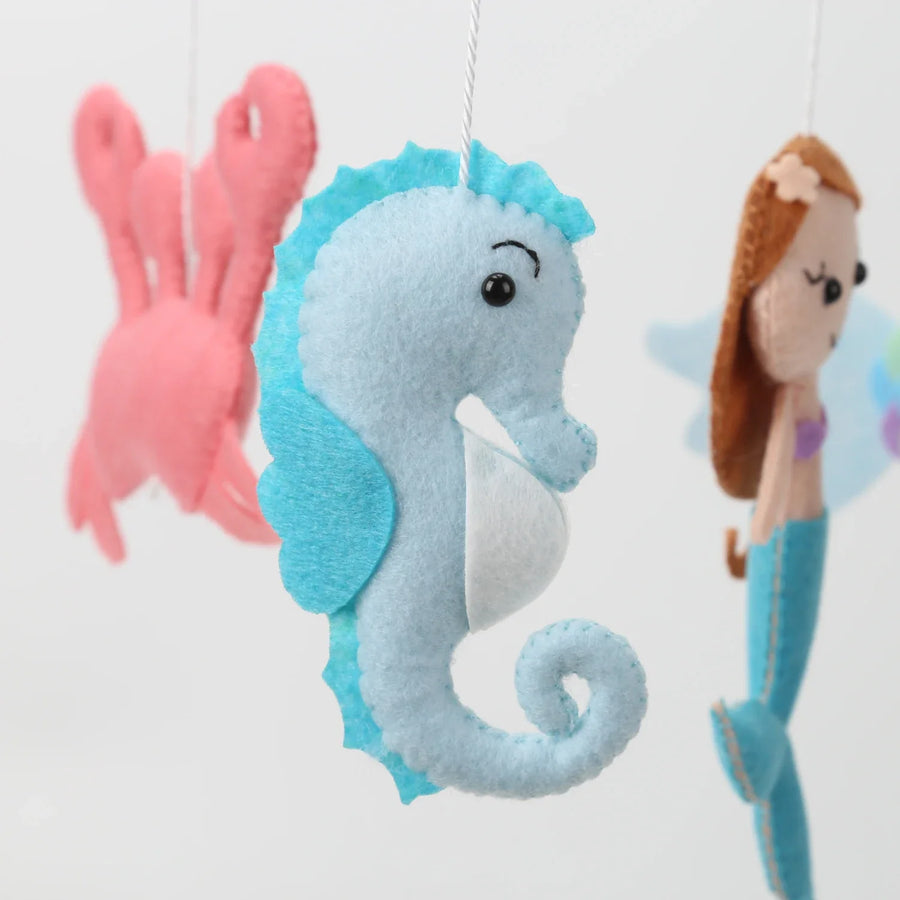 My Little Mermaid Baby Mobile - Under the Sea Musical Mobile Ocean Animals Cot Mobile
