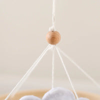 Handmade Diplodocus Dinosaur Crib Mobile Nursery Decor | Soft Felt & Natural Wood