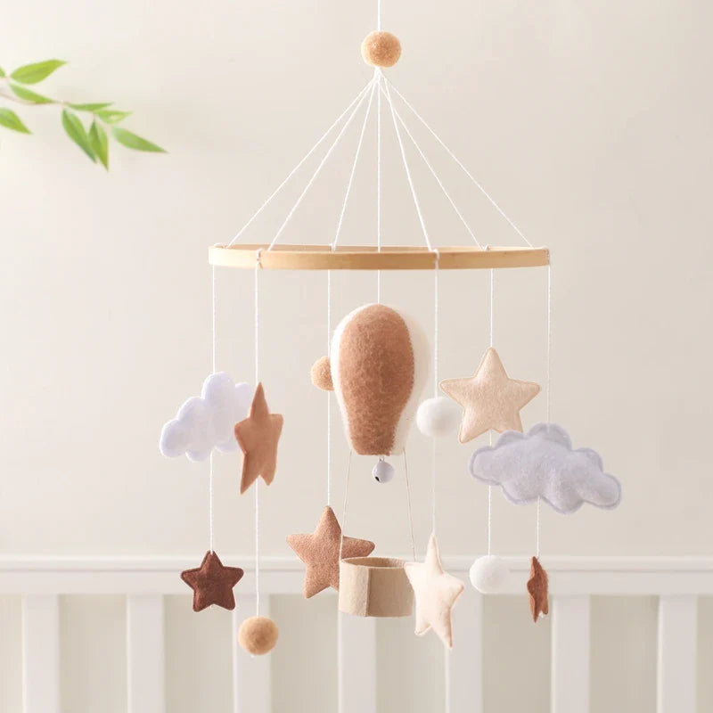 Skyward Dreams Hot Air Balloon Mobile - Tan